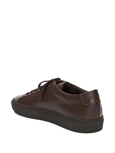 Common Projects Premium Low-top Sneakers Rounded Toe Design In Brown