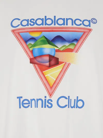 Casablanca Tennis Club Icon T-shirt In Neutral