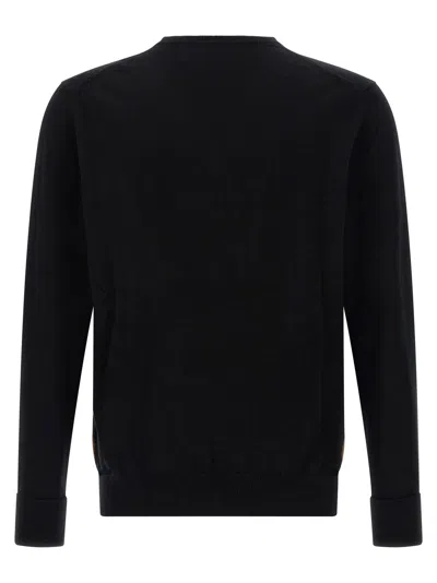 Ballantyne Argyle Pattern Sweater Sweaters And Cardigans Black In Black