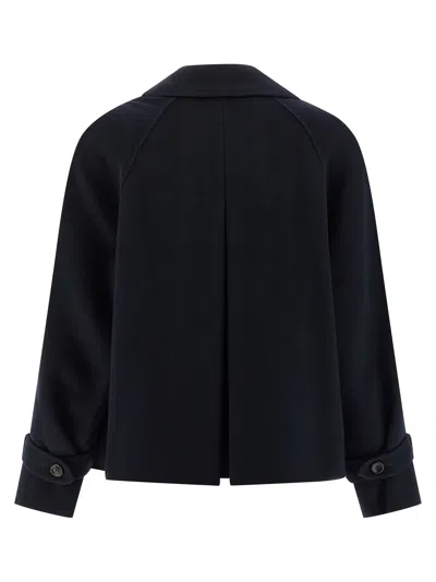 Max Mara Studio Nupar Double-breasted Jacket In Blue