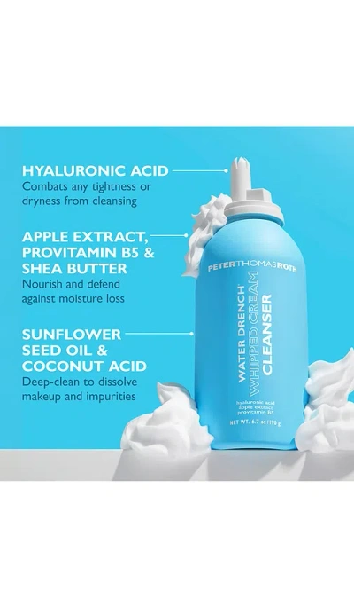 Peter Thomas Roth Water Drench Hyaluronic Whipped Cream Cleanser 6.7oz In Transparent