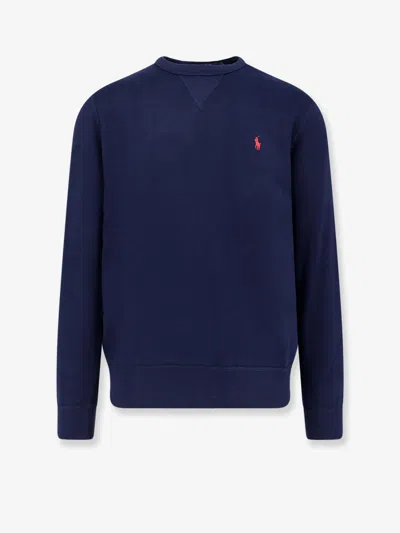 Polo Ralph Lauren Navy Blue Cable-knit Crew-neck Sweater In Blue