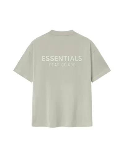 Essentials Cotton Logo Oversized T-shirt In Gray