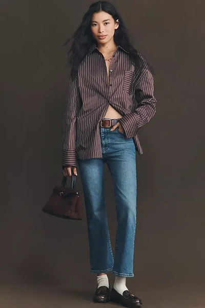 Frame The Reboot Crop Mid-rise Bootcut Jeans In Blue