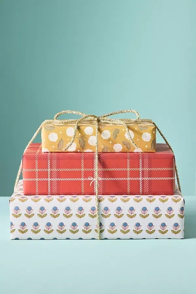 Anthropologie Double-sided Wrapping Paper Sheets, Set Of 9 In Multi