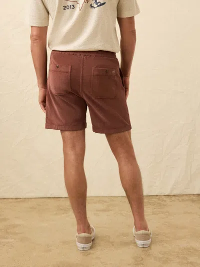 Faherty Corduroy Drawstring Utility Short In Brown