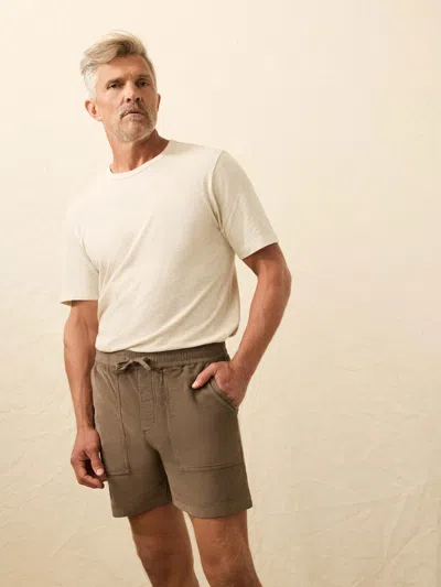 Faherty Corduroy Drawstring Utility Short In Brown