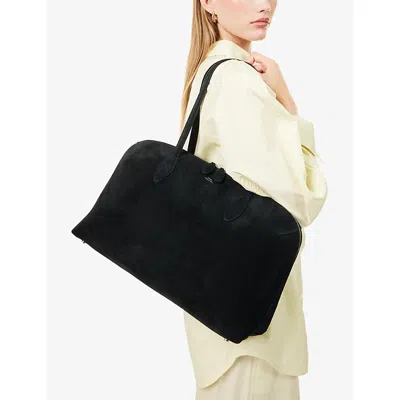 Totême Toteme Women Day Suede Leather Tote Bag In Black