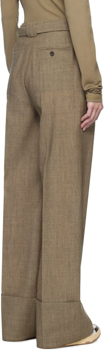 Lanvin Belt Loop Casual Pants In Brown