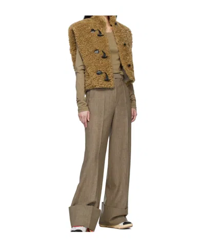 Lanvin Belt Loop Casual Pants In Brown