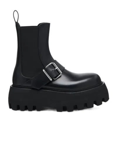 Alexander Mcqueen High Ankle Boots Alexander Mc Queen Leather Black