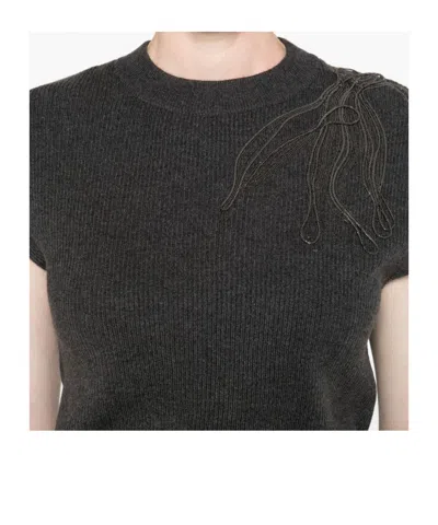 Brunello Cucinelli Cashmere Sleeveless Tank Top Ribbed Texture In Black