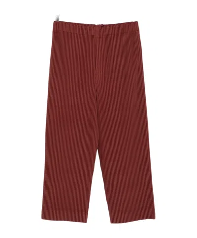 Issey Miyake Color Pleats Trousers In Red
