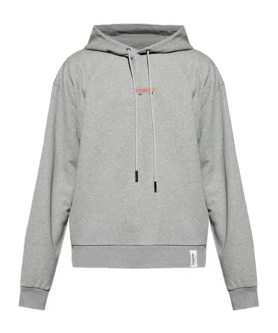 Iceberg Graphic-print Drawstring Hoodie In Gray