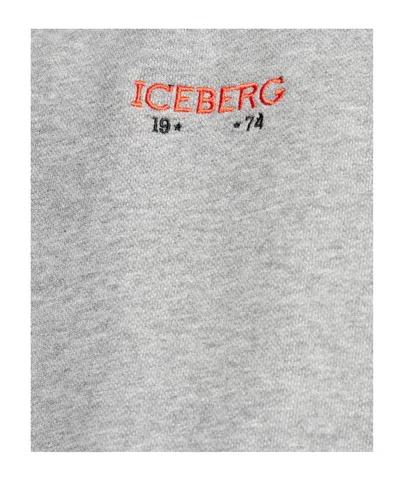 Iceberg Graphic-print Drawstring Hoodie In Gray