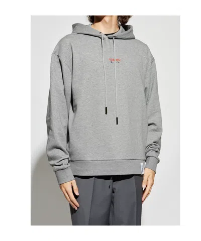 Iceberg Graphic-print Drawstring Hoodie In Gray