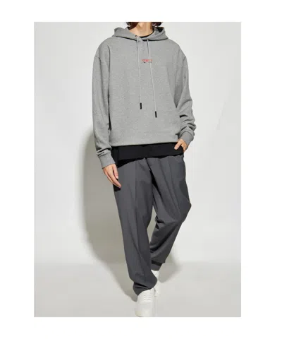 Iceberg Graphic-print Drawstring Hoodie In Gray