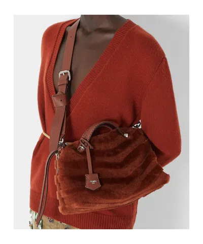 Fendi Medium By The Way Selleria Tote In Brown