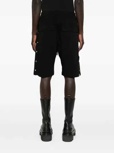 Rick Owens Drkshdw Button-fastening Drawstring Shorts In Black