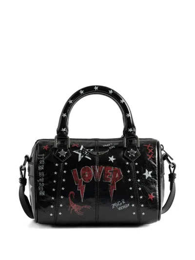 Zadig & Voltaire Graphic Star Print Cross-body Bag In Black