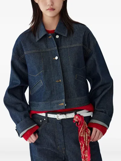 Studio Tomboy Button-fastening Denim Jacket In Blue