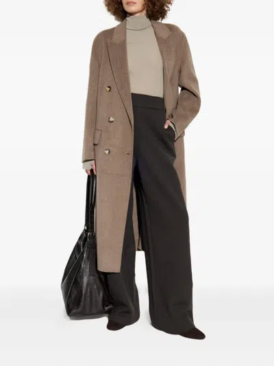 Rag & Bone Vasso Double Breasted Wool Blend Coat In Brown