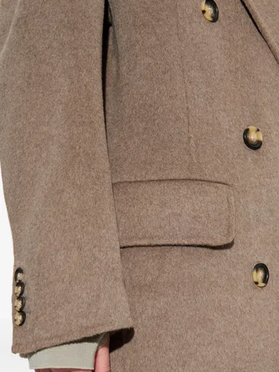 Rag & Bone Vasso Double Breasted Wool Blend Coat In Brown