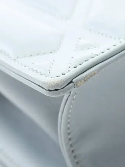 Pre-owned Dior 2015-2025 Small Calfskin Ama Flap Crossbody Bag In Blue