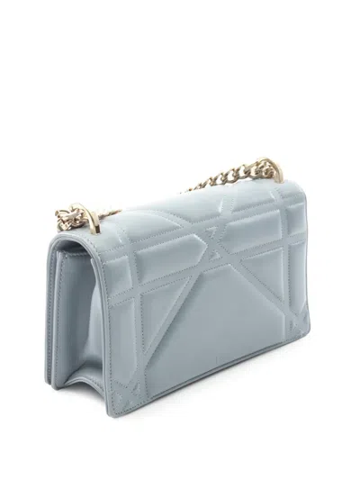 Pre-owned Dior 2015-2025 Small Calfskin Ama Flap Crossbody Bag In Blue