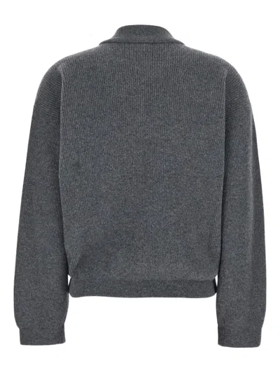 Fabiana Filippi Casual Jacket With Elastic Hem And Side Pockets In Gray