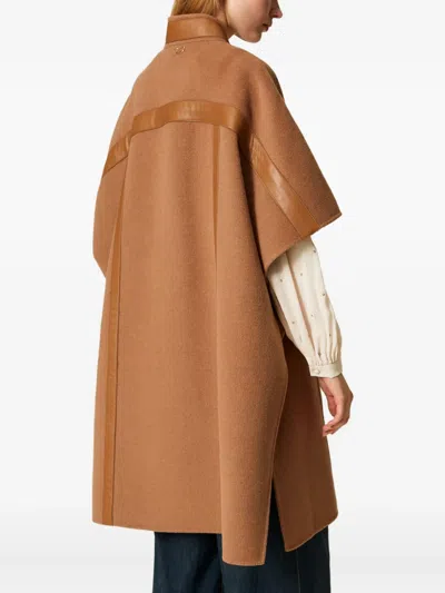 Twinset Twin-set Cape In Brown