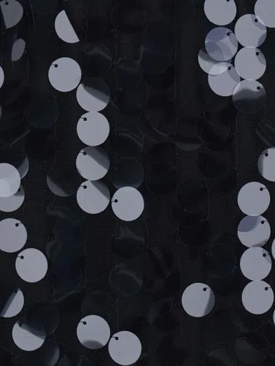 Semicouture Black Skirt With All-over Sequins In Tech Fabric Woman In Black