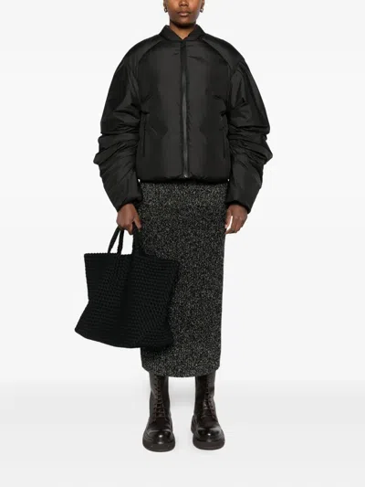 Khrisjoy Quilted Zip-front Jacket In Black