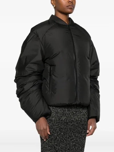 Khrisjoy Quilted Zip-front Jacket In Black