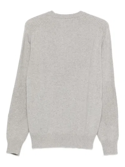 Sease Ribbed-panel Sweater In Gray