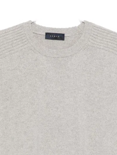 Sease Ribbed-panel Sweater In Gray