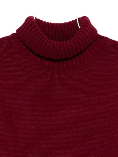 Plan C Turtleneck Sweater In Red