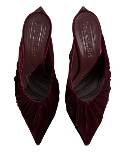 褶饰尖头高跟穆勒鞋（9.5厘米）