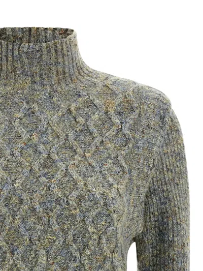 PROUD MARY 粗绞花针织高领毛衣