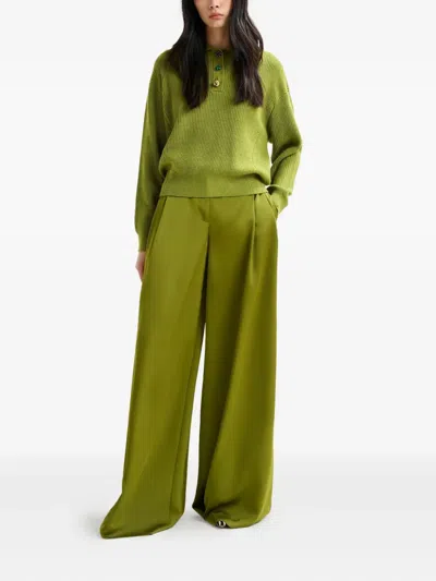 Essentiel Antwerp Button-embellishment Polo Top In Green