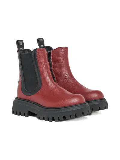 Marni Chelsea Boots With Contrasting Elastic Bands In Red
