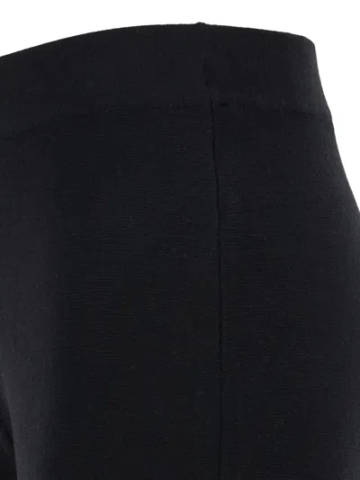 P.a.r.o.s.h Black Pants With High Elastic Waist In Wool And Cashmere Woman In Black