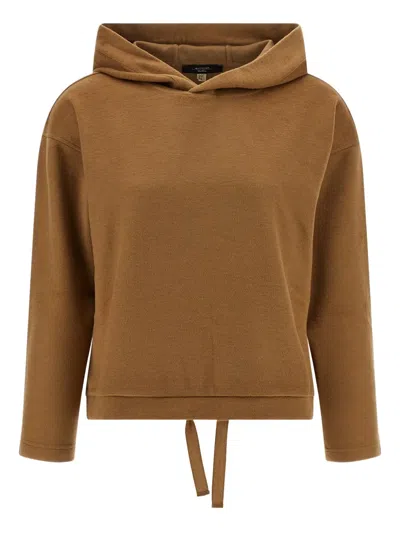 Weekend Max Mara Hoodie With Drawstring By Oscuri In Brown