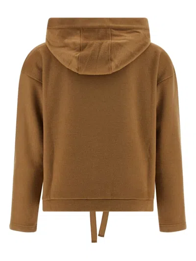 Weekend Max Mara Hoodie With Drawstring By Oscuri In Brown