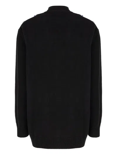 Alberta Ferretti Alberta Ferreti Black Wool Blend Cardigan In Black