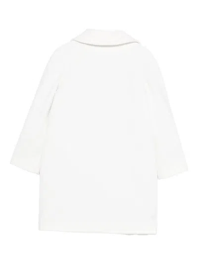 Mi Mi Sol Bow-detail Coat In White