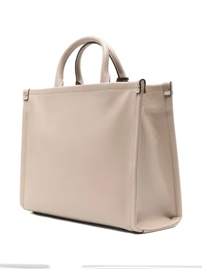 Liu •jo Logo-charm Top-handles Tote Bag In Neutral