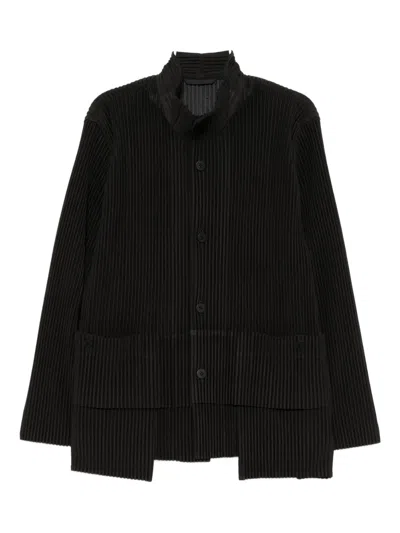 Issey Miyake Long Sleeve Shirt Featuring Large Front Pockets In Black