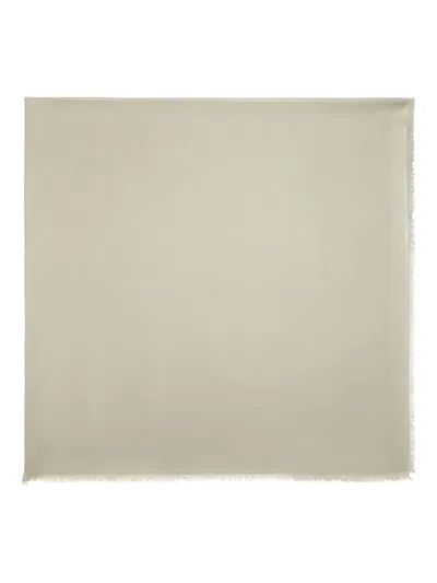 Roberto Cavalli Shawl With Rc Monogram Print In Neutral