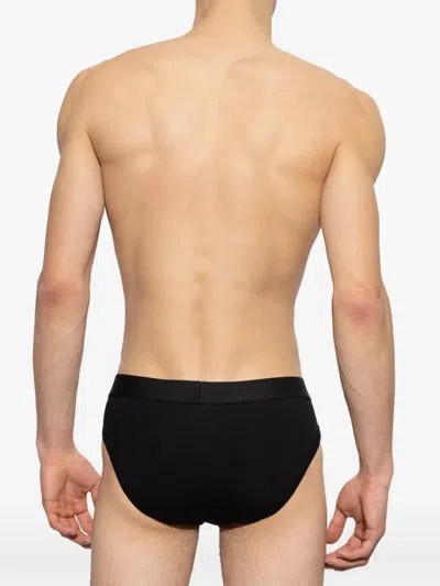 Dsquared2 Logo-jacquard Briefs In Black